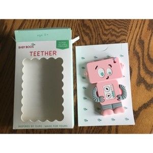 Baby Boos Pink Silicone Robot Teether